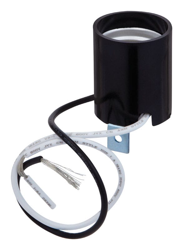 Jandorf 60537 Phenolic Medium Base Socket w/Wire Leads 1 pk