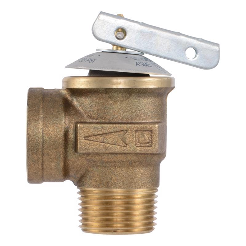 Cash Acme 24797-0030 3/4 in. MIP Brass Pressure Relief Valve 3/4 in. FPT