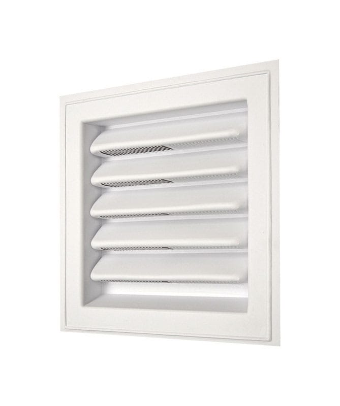 Master Flow SL12X12 12 in. W X 12 in. L White Plastic Wall Louver