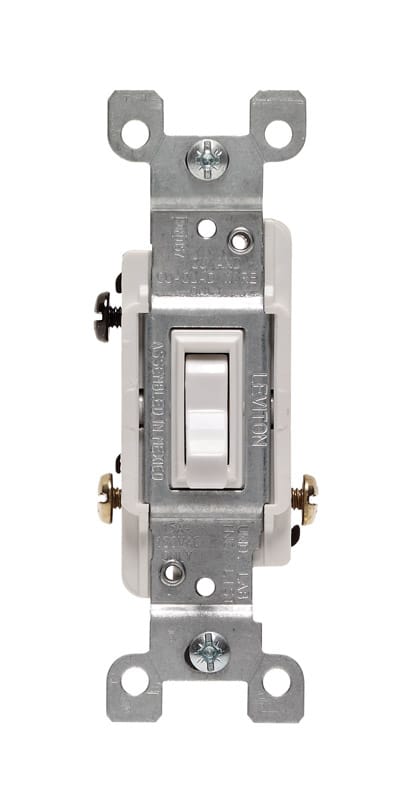 Leviton 01453-2WS 15 amps Three Pole Toggle AC Quiet Switch White 1 pk