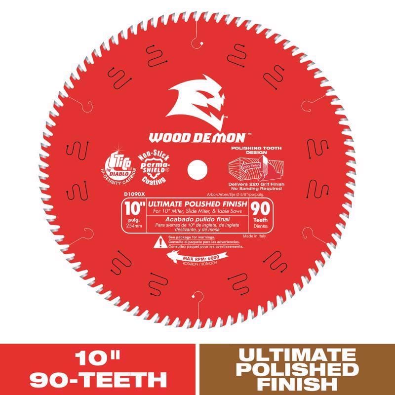 Diablo D1090X SW BLADE FINISH 10" 90T