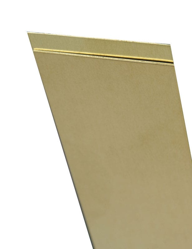 K&S 8227 0.093 in. X 3/4 in. W X 12 in. L Mill Brass Metal Strip