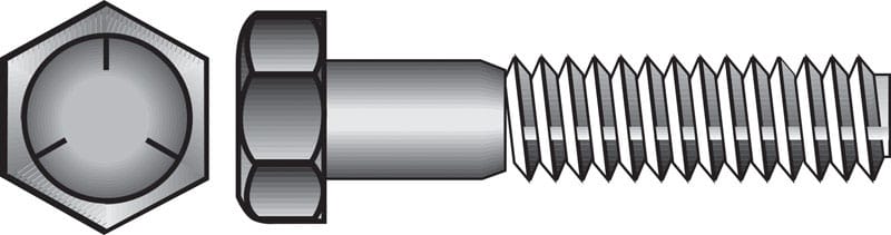 Hillman 210009 1/4 in. D X 3/4 in. L Heat Treated Zinc Steel Hex Head Cap Screw 100 pk