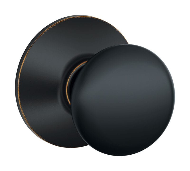 Schlage F10PLY716 Plymouth Classic Aged Bronze Passage Door Knob