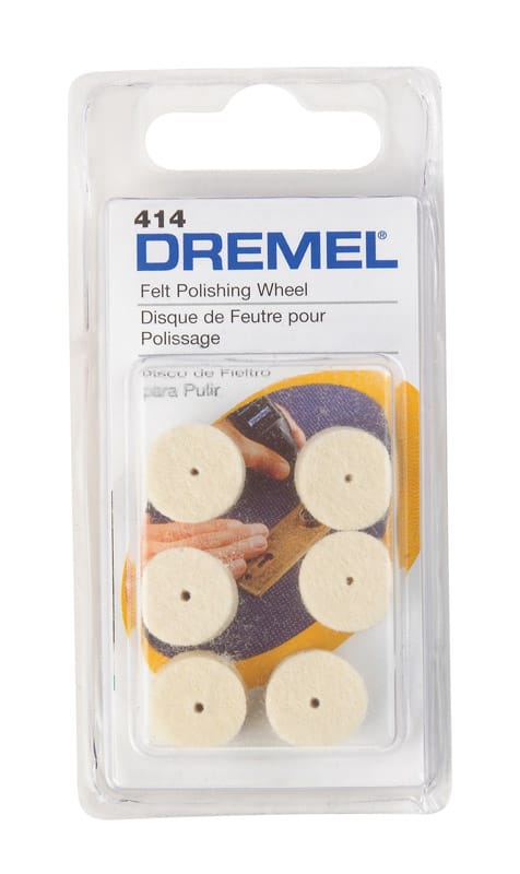 Dremel 414 1/2 in. L Felt Cloth Felt Polishing Wheel 6 pk