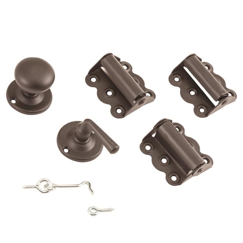 National Hardware N109-044 Oil Rubbed Bronze Brown Steel Screen/Storm Door Hardware Set 6 pc