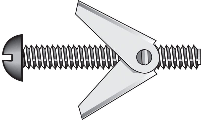 Hillman 370110 Fas-N- Tite 1/8 in. D X 3 in. L Truss Zinc-Plated Steel Toggle Bolt 1 pk