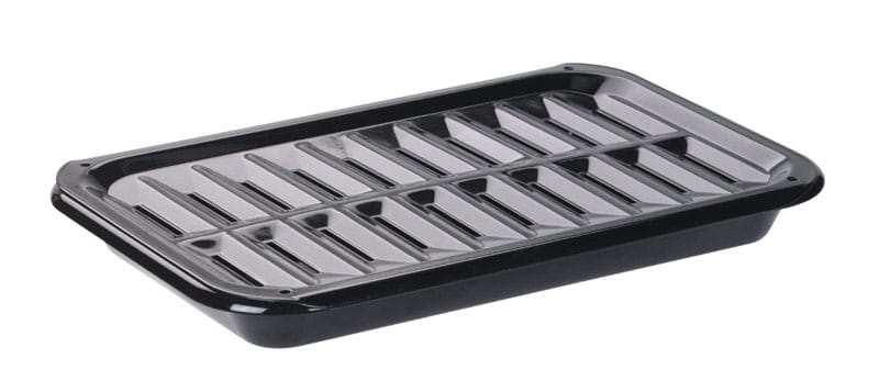 Range Kleen BP106X Porcelain Broiler Pan and Grill 8.625 in. W X 13 in. L