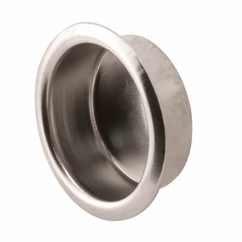 Prime-Line N 7200 Satin Nickel Gray Steel Flush Mortise Finger Pull