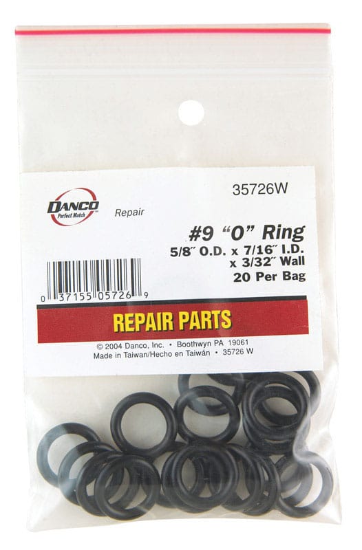 Danco 35726W 5/8 in. D X 7/16 in. D Rubber O-Ring 20 pk