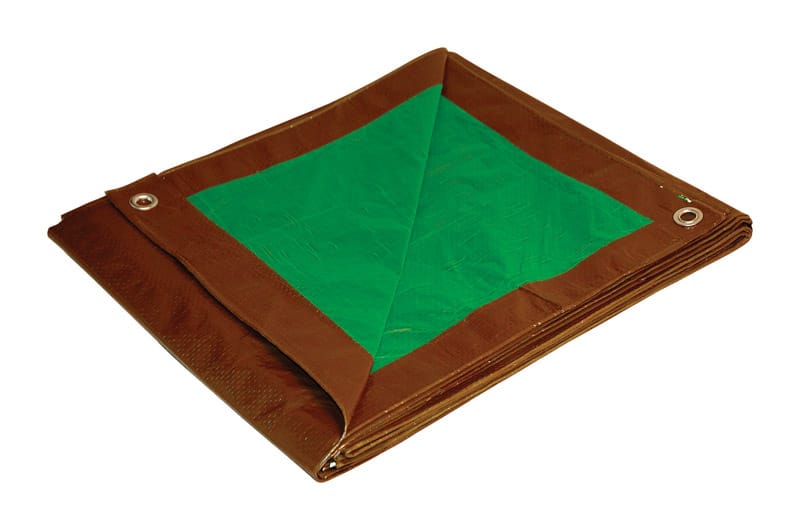 Foremost 10068 Dry Top 6 ft. W X 8 ft. L Medium Duty Polyethylene Reversible Tarp Brown/Green