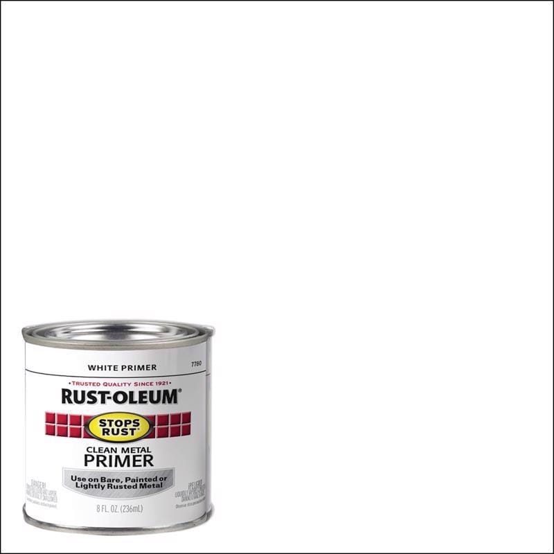 Rust-Oleum 7780730 Stops Rust White Flat Oil-Based Alkyd Primer 0.5 pt