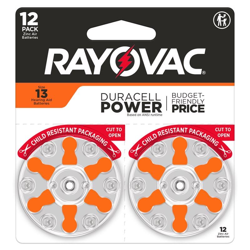 Rayovac 13CR-12ROVUS Zinc Air 13 1.45 V Hearing Aid Battery 12 pk
