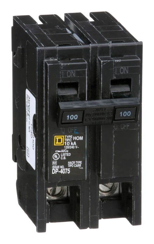 Square D HOM2100CP HomeLine 100 amps Surge 2-Pole Circuit Breaker