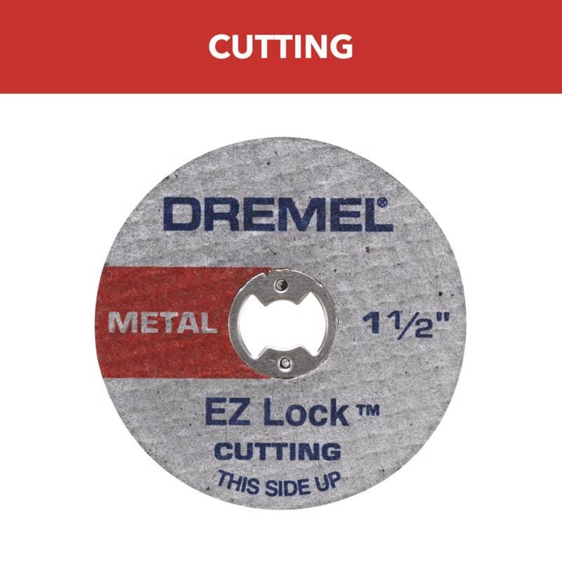 Dremel EZ456B-01 EZ Lock 1-1/2 in. D X 1/8 in. X 1/8 in. thick Fiberglass Metal Cut-Off Wheel 12 pc