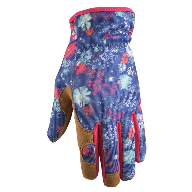 Wells Lamont 7753L-925 Women's Indoor/Outdoor Botanical Work Gloves Multicolor L 1 pk
