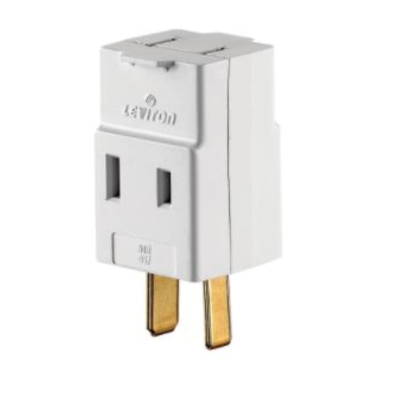 Leviton C26-00531-0WH Non-Grounded 3 outlets Outlet Adapter 1 pk