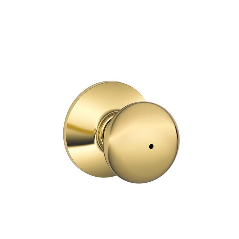 Schlage F40VPLY605 Plymouth Bright Brass Privacy Lockset 1-3/4 in.