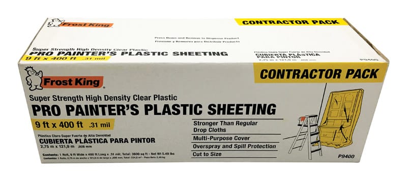 Frost King P9400 Clear Polyethylene Sheeting Roll For Multi-Purpose 400 ft. L X 0.31 in.