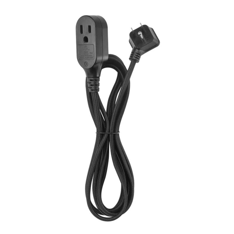 Globe Electric 30000600 Indoor 7 ft. L Black Extension Cord 16/3