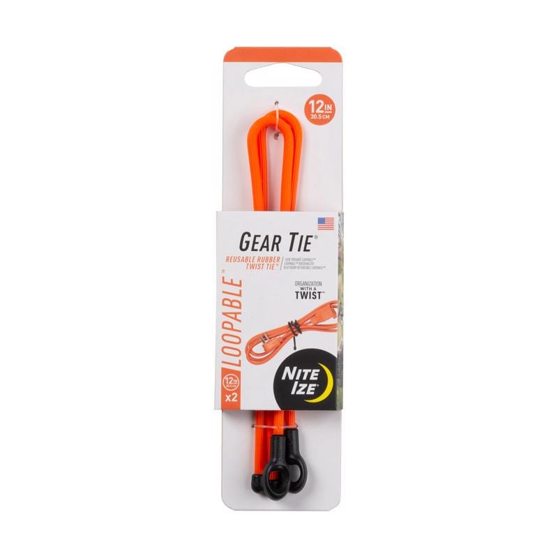 Nite Ize GLS12-31-2R3 Gear Tie 12 in. L Orange Twist Ties 2 pk