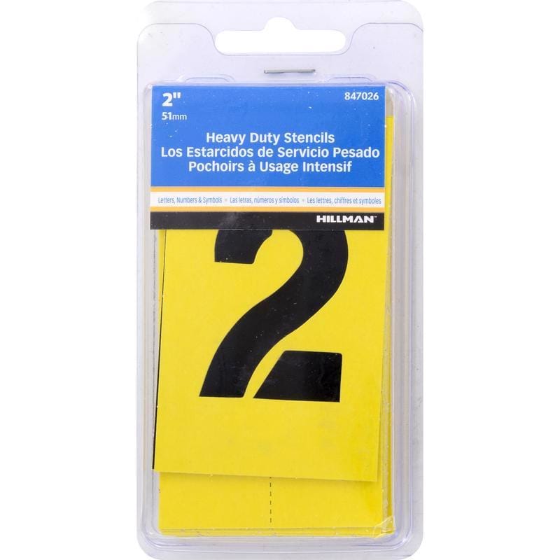 Hillman 847026 2 in. Card Stock Letter and Number 2 Inch Stencil Set 36 pk