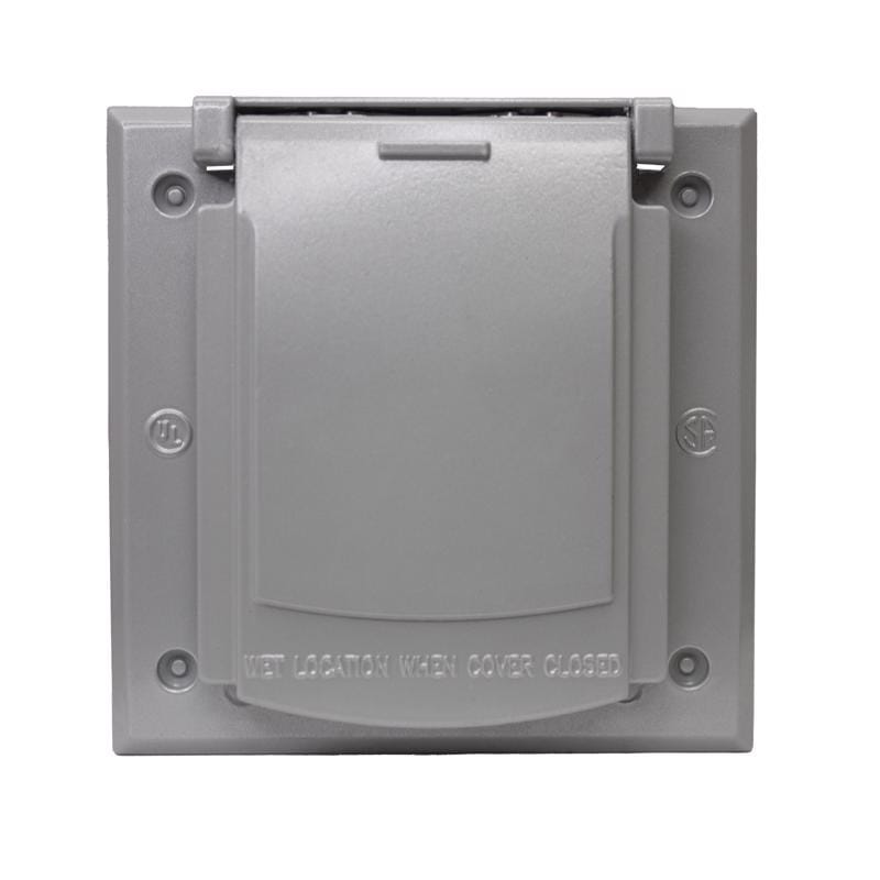 Sigma Engineered Solutions 14321 Square Die-Cast Metal 2 gang 4.57 in. H X 2.83 in. W 20/50 Amp Receptacle