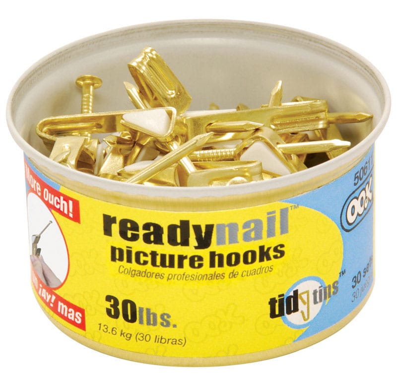 Hillman 50611 OOK Brass-Plated Standard Picture Hook 30 lb 25 pk