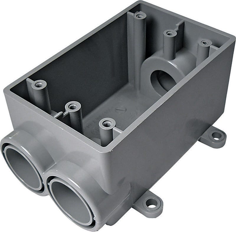 Cantex 5133544U New Work 20 cu in Rectangle PVC 1 gang Electrical Box Gray