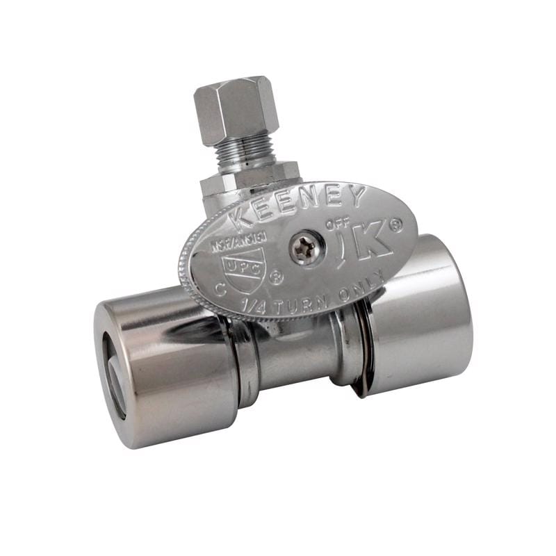 Keeney K2801PCPO 1/2 in. Brass Chrome 1/4 in. Shutoff Valve Handle 1 pc