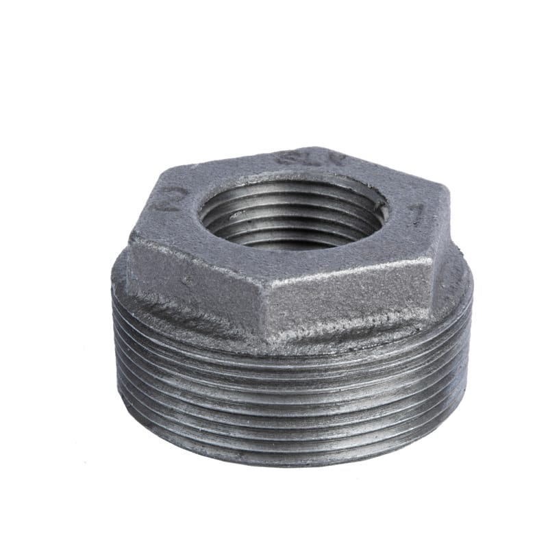 STZ Industries 310B-21 2 in. MIP each X 1 in. D Black Malleable Iron Hex Bushing