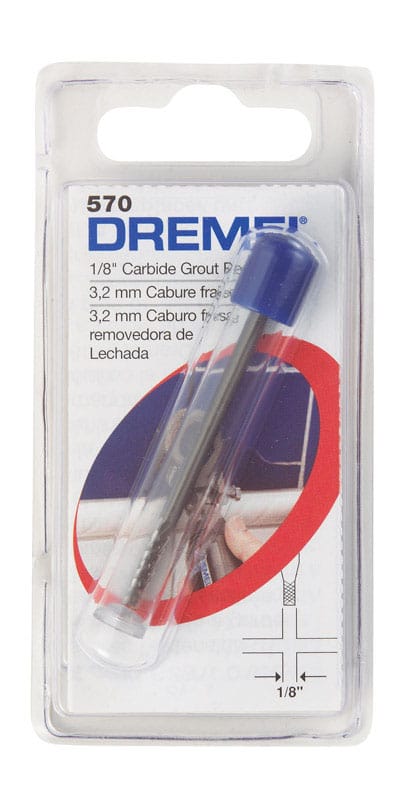 Dremel 570 1/8 in in. X 1-1/2 in. L Carbide Tipped Grout Removal Bit 1 pk