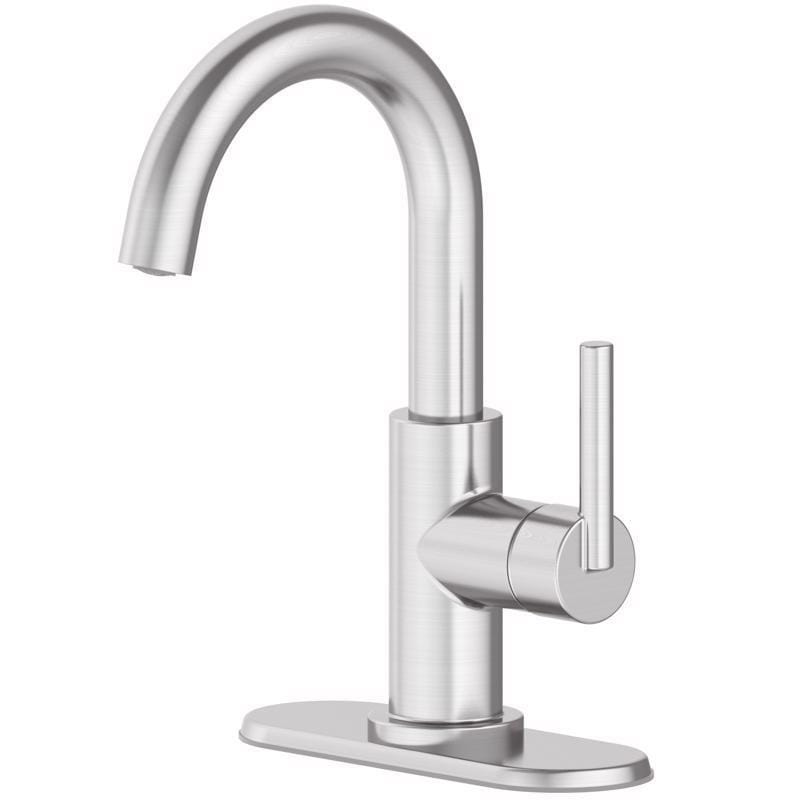 Oakbrook Collection 67927W-6004 Alexis Brushed Nickel Modern Single-Handle Bathroom Sink Faucet 4 in.