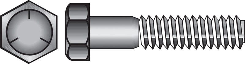 Hillman 200123 3/8 in. D X 1 in. L Heat Treated Zinc Steel Hex Head Cap Screw 100 pk
