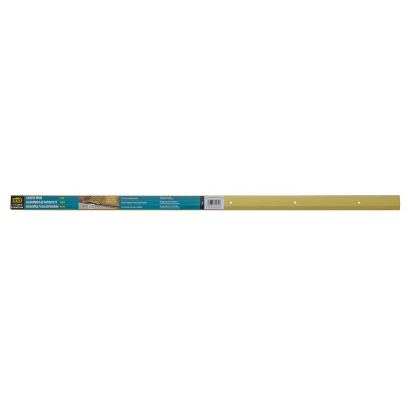 M-D Building Products 79079 0.3 in. H X 1.38 in. W X 36 in. L Satin Brass Aluminum Carpet Trim