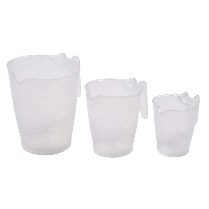 Home Plus H110602 Plastic Clear Measuring Cup Set
