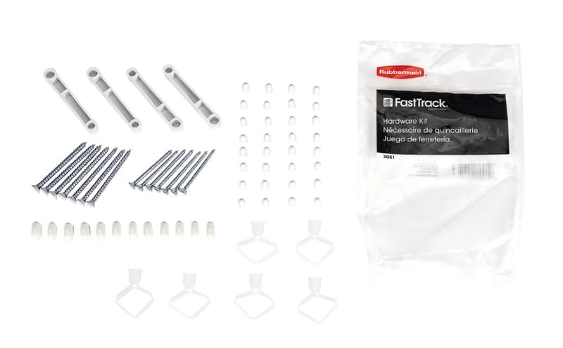 Rubbermaid FG3P56LWWHT FastTrack Steel Rail Hanger