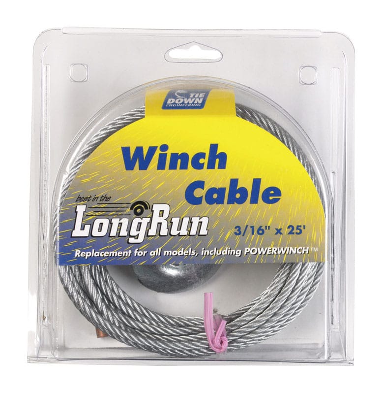 Tie Down Engineering 59386 3/16 in. D X 25 ft. L Galvanized Steel Aircraft Cable