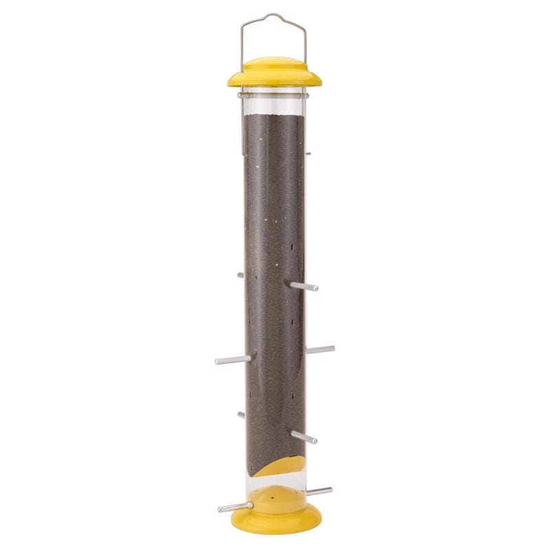 More Birds 38169 Finch 1.5 lb PVC/Steel Topsy Tails Tube Bird Feeder 8 ports