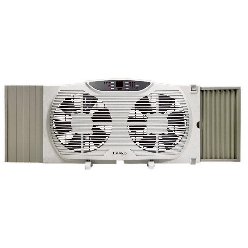 Lasko W09550 12.9 in. H X 9 in. D 3 speed Electronically Reversible Twin Window Fan Remote Control