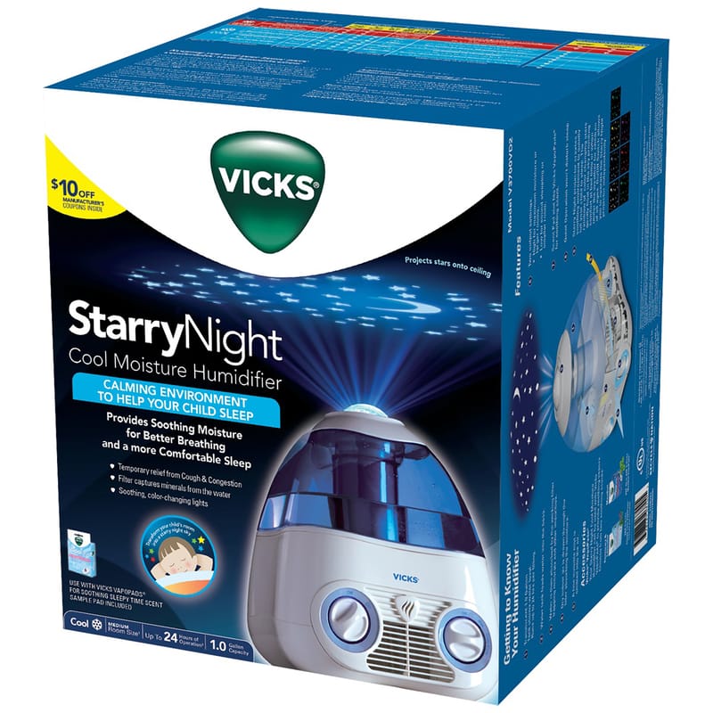 Vicks V3700-VV1 1 gal 100 sq ft Manual Humidifier