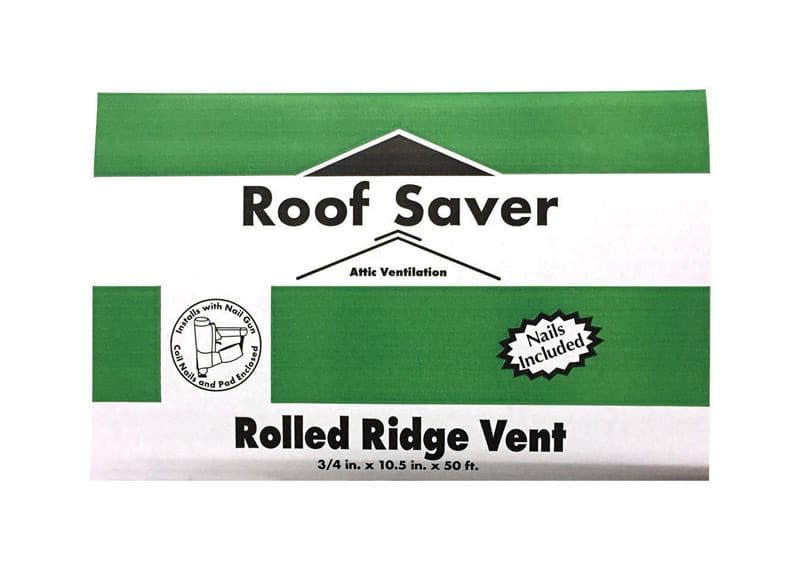 Roof Saver RS50G 0.75 in. H X 10.5 in. W X 50 ft. L Fiber/Polyester Rolled Ridge Vent