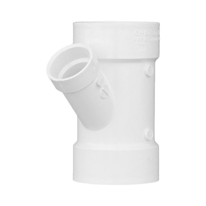 Charlotte Pipe PVC006011200 Schedule 40 3 in. Hub X 3 in. D Hub PVC Reducing Wye 1 pk