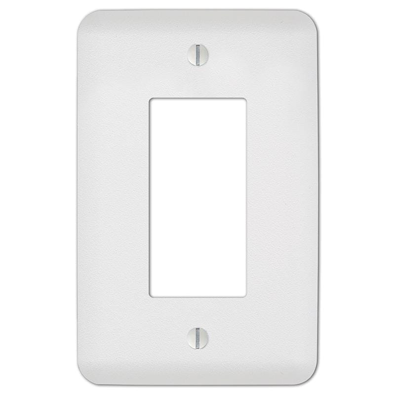 Amerelle 635RW Capri Paintable Textured White 1 gang Stamped Steel Decorator Wall Plate 1 pk