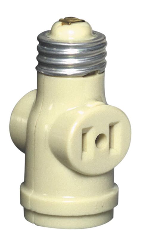 Leviton C21-01403-00I Plastic Medium Base Keyless Socket 1 pk