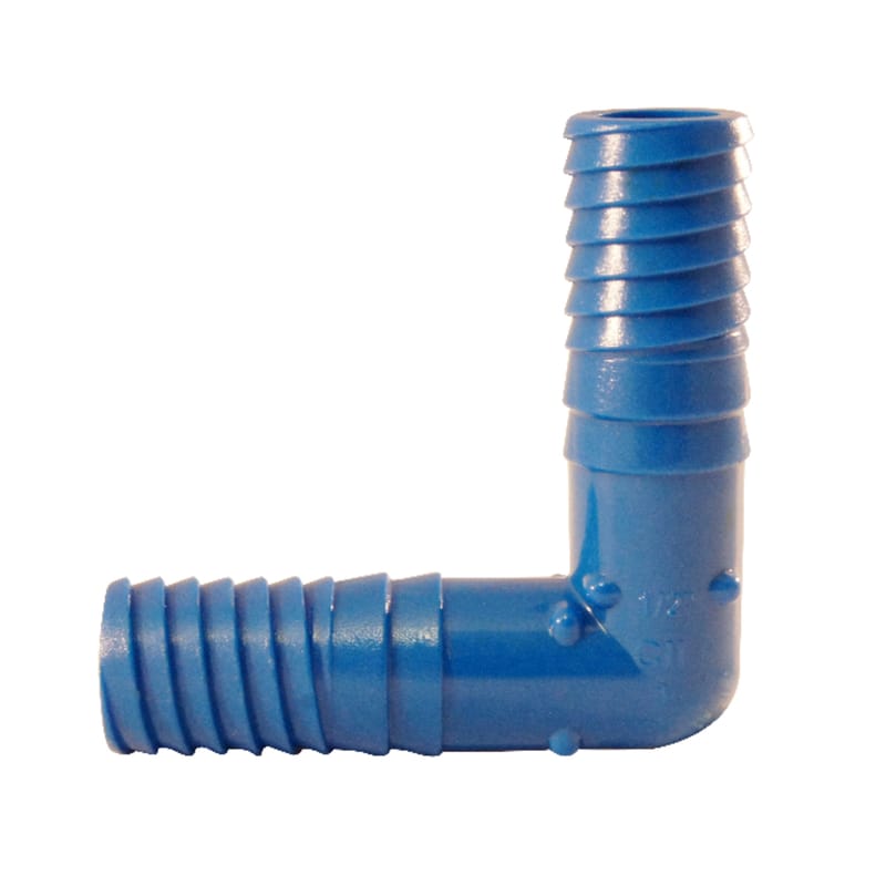 Apollo ABTE12 Blue Twister 1/2 in. Insert in to X 1/2 in. D Insert Acetal Elbow 1 pk