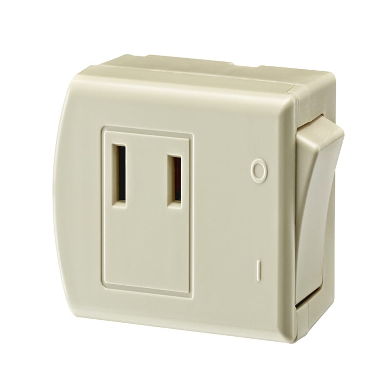 Leviton C29-01469-00I 13 amps Double Pole Plug-In Switch Tap Ivory 1 pk