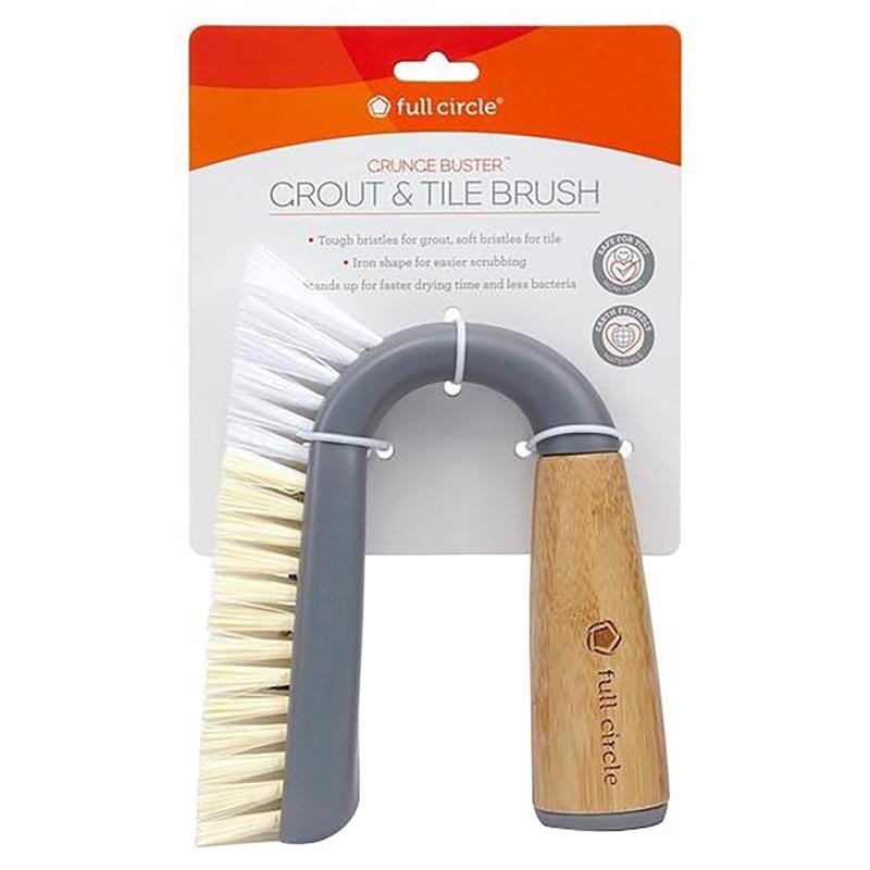 Full Circle FC11125GY Grunge Buster 1.5 in. W Medium Bristle Bamboo Handle Grout and Tile Brush