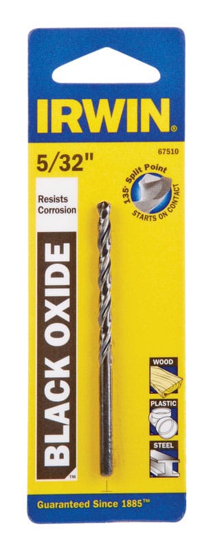 Irwin 67510 5/32 in. X 3-1/8 in. L High Speed Steel Drill Bit Straight Shank 1 pc