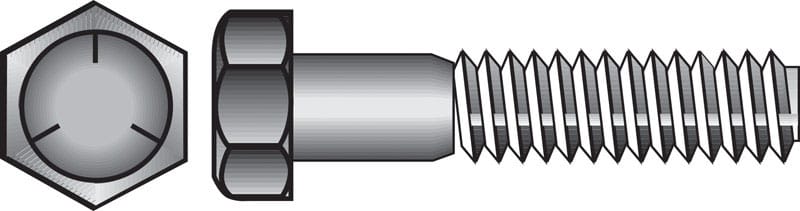 Hillman 200201 7/16 in. D X 3-1/2 in. L Heat Treated Zinc Steel Hex Head Cap Screw 25 pk